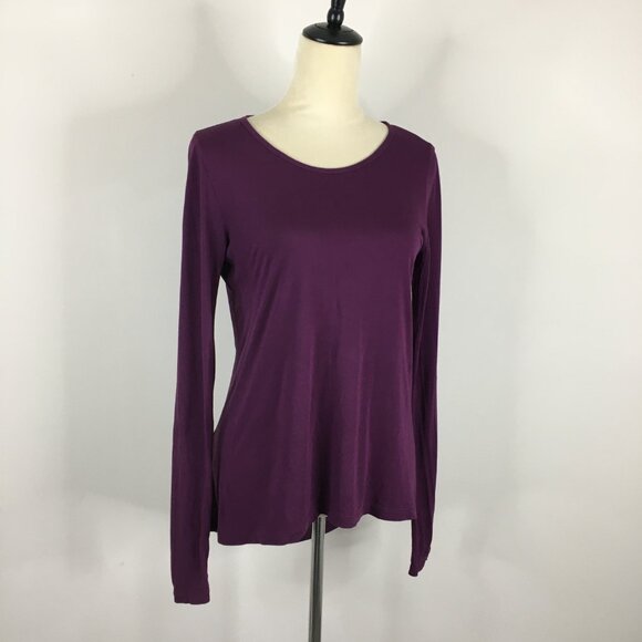 BCBGMAXAZRIA Deep Port SELDA Ruching Back Long Sleeve Shirt Top - Picture 5 of 8